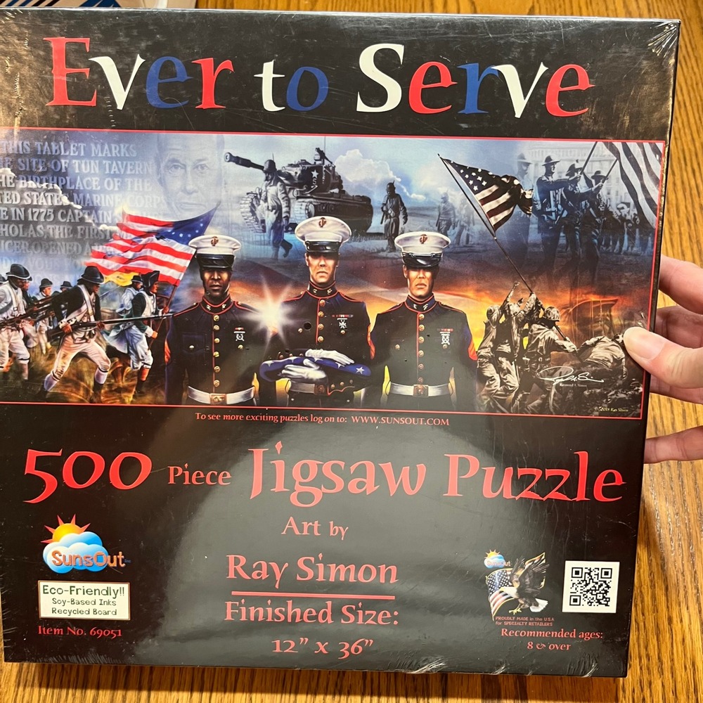 SunSout Ever to Serve 500 Piece Jigsaw Puzzle Art‎ by Ray Simon - Sealed